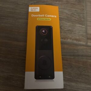 2.4 GHz Wi-Fi Video Doorbell w/ Indoor Ring Chime, Enhanced Security New In‎ Box